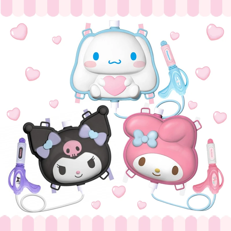 Детский Рюкзак Kawaii Kuromi My Melody Cinnamoroll, игрушка водяной пистолет, летнее аниме Sanrio, милое сердце для девочек, детские подарки
Детский Рюкзак Kawaii Kuromi My Melody Cinnamoroll, игрушка водяной пистолет, летнее аниме Sanrio, милое сердце для девочек, детские подарки