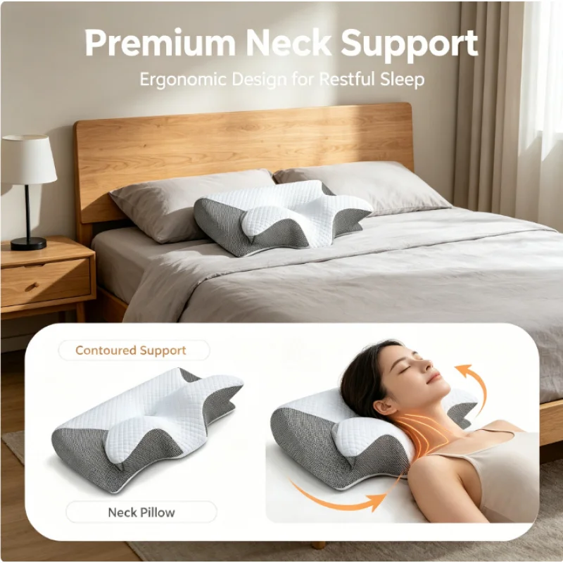 Orthopedic Butterfly Memory Foam Cervical Pillow 1pc Neck Pain Relief Slow Rebound for Sleeping
Orthopedic Butterfly Memory Foam Cervical Pillow 1pc Neck Pain Relief Slow Rebound for Sleeping