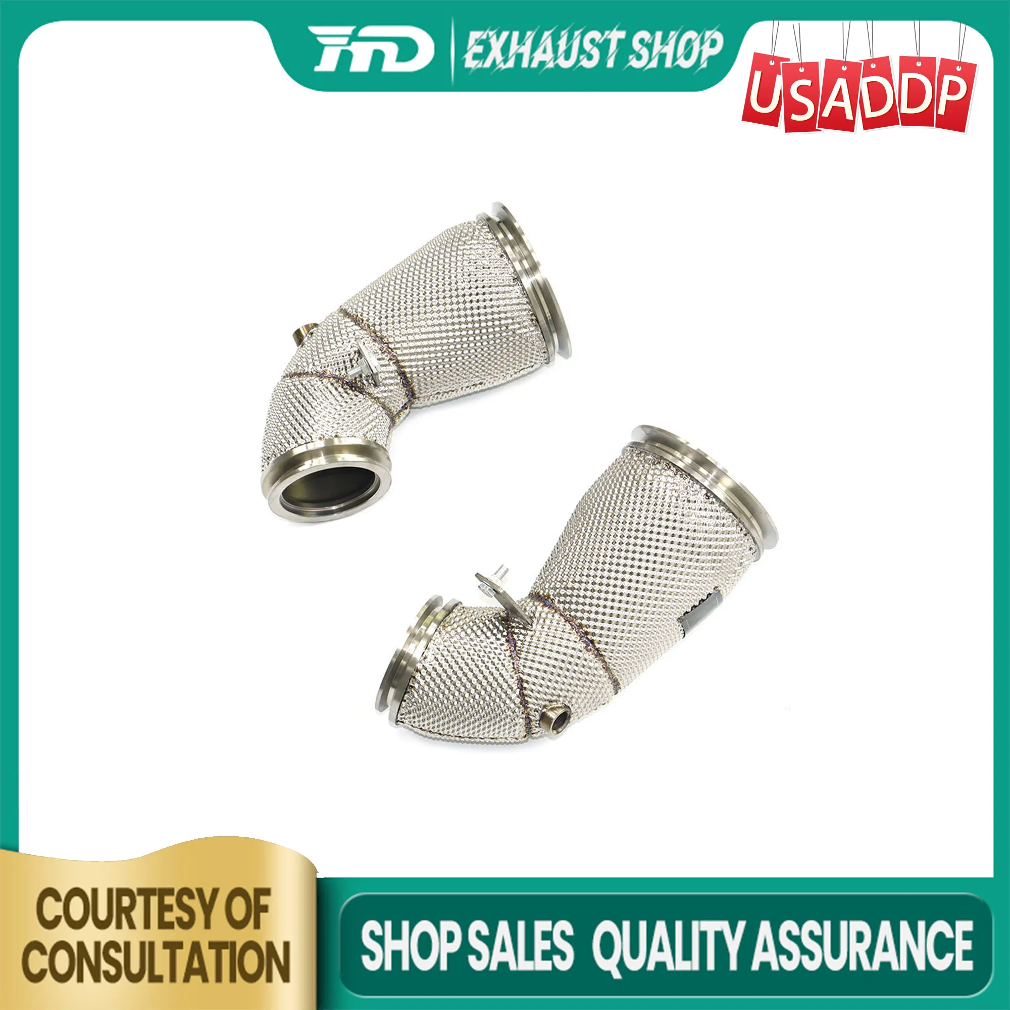 Exhaust system for Porsche Panamera Turbo 971 4.0T Downpipe Heat shields SUS304 with/without cat High quality
Exhaust system for Porsche Panamera Turbo 971 4.0T Downpipe Heat shields SUS304 with/without cat High quality