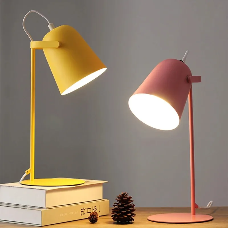 Nordic creative color E27 LED table lamp bedroom bedside table lamp dormitory study desk reading lamp
Nordic creative color E27 LED table lamp bedroom bedside table lamp dormitory study desk reading lamp