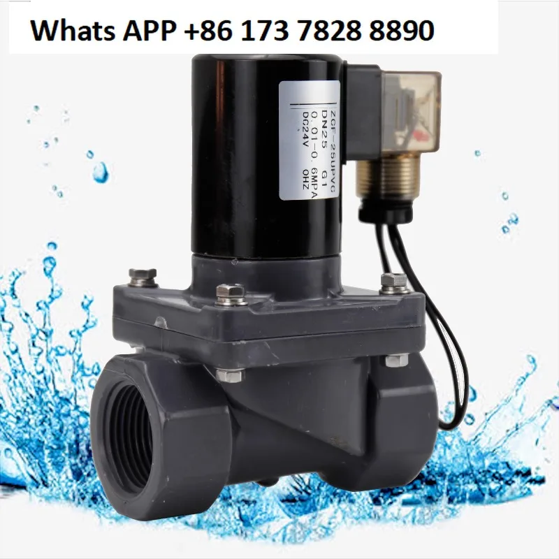 PVC corrosion-resistant solenoid valve chemical acid, alkali and salt seawater treatment/4 /6 /1 inch
PVC corrosion-resistant solenoid valve chemical acid, alkali and salt seawater treatment/4 /6 /1 inch