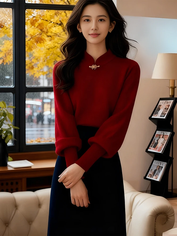 Модный женский вязаный свитер с длинными рукавами, однотонный, премиум-класса, осенняя новинка, уличный стиль, приталенный крой, рукава-фонарики
Модный женский вязаный свитер с длинными рукавами, однотонный, премиум-класса, осенняя новинка, уличный стиль, приталенный крой, рукава-фонарики