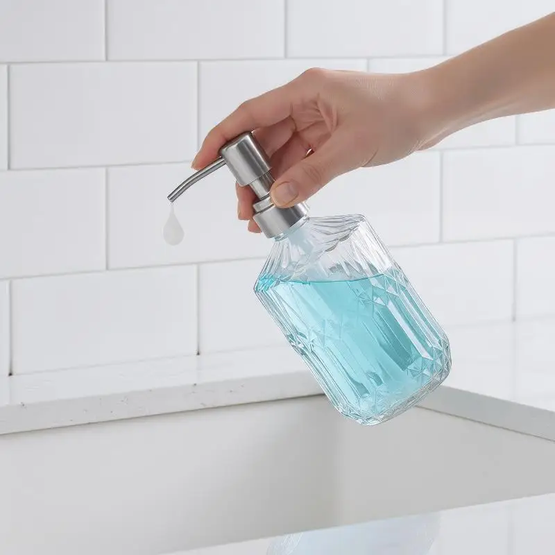 Glass Hand Soap Dispenser With Diamond Textured And Rustproof Pump For Bathroom Kitchen Countertop
Glass Hand Soap Dispenser With Diamond Textured And Rustproof Pump For Bathroom Kitchen Countertop