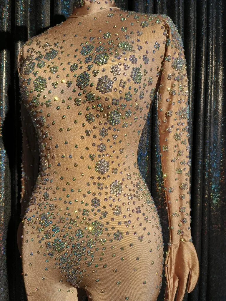 Stretch Bodysuit Adult Women Pole Dance Costume Full Rhinestones Birthday Party Rave Clothing Bar Gogo Dancer Clothes
Stretch Bodysuit Adult Women Pole Dance Costume Full Rhinestones Birthday Party Rave Clothing Bar Gogo Dancer Clothes