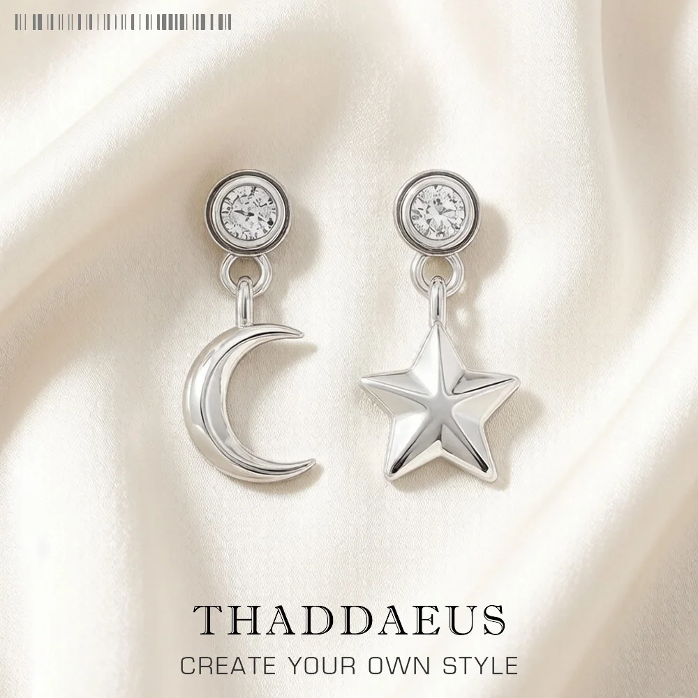 Ear Stud Earrings Sun and Moon Europe Trendy Fine Jewerly For Women Cosmic Gift In Real 925 Sterling Silver
Ear Stud Earrings Sun and Moon Europe Trendy Fine Jewerly For Women Cosmic Gift In Real 925 Sterling Silver