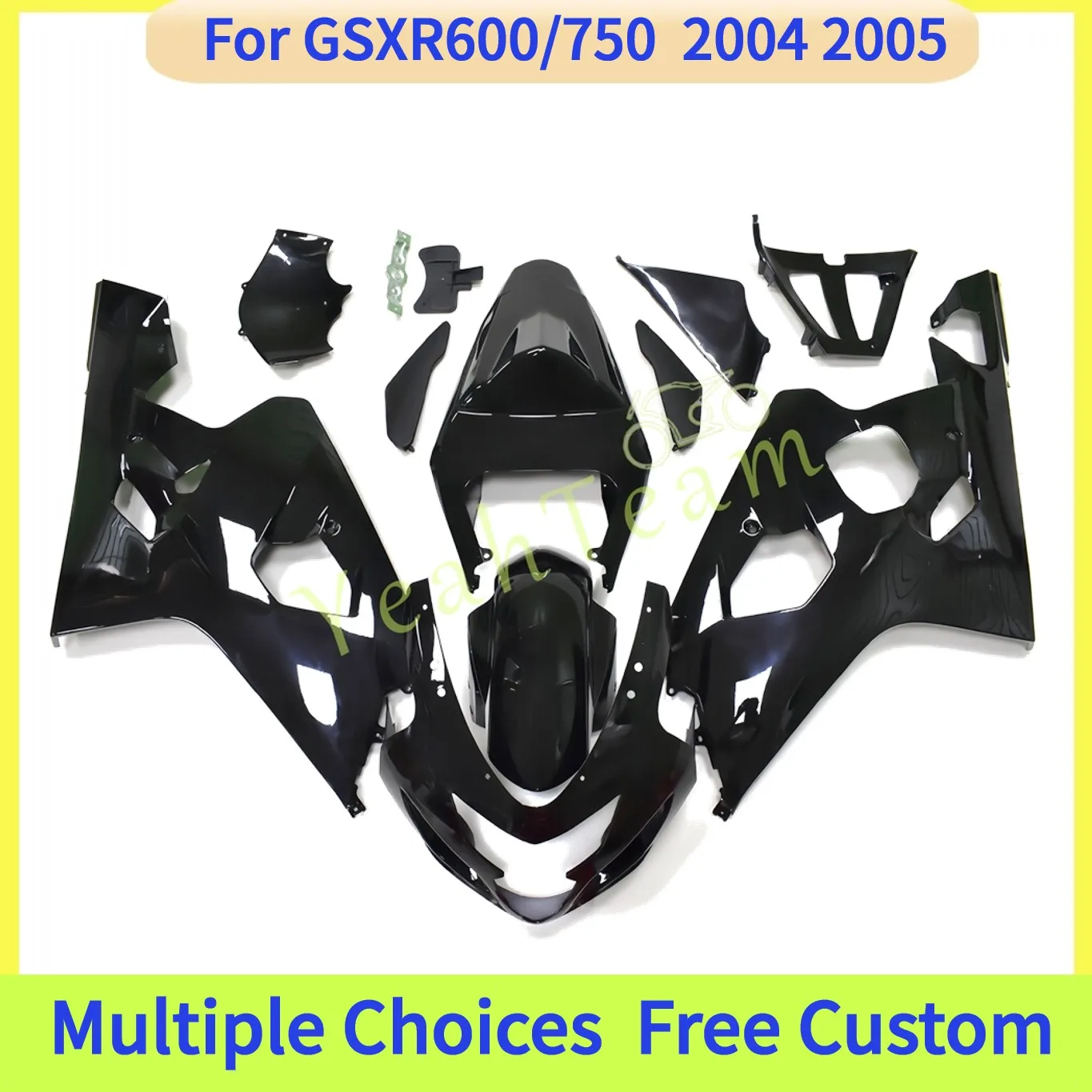 Gloss Black Fairings Kit for Suzuki GSXR600 750 K4 2004 2005 GSXR 600 GSXR 750 - Complete Set
Gloss Black Fairings Kit for Suzuki GSXR600 750 K4 2004 2005 GSXR 600 GSXR 750 - Complete Set