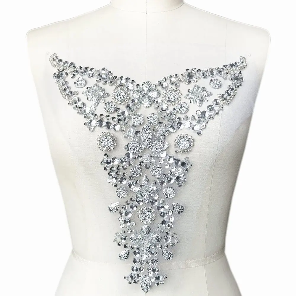 Handmade Beaded Sequin Bling Sew On Neckline Rhinestone Crystal Trim Bridal Applique Design Patch Sewing for Wedding Collar D
Handmade Beaded Sequin Bling Sew On Neckline Rhinestone Crystal Trim Bridal Applique Design Patch Sewing for Wedding Collar D