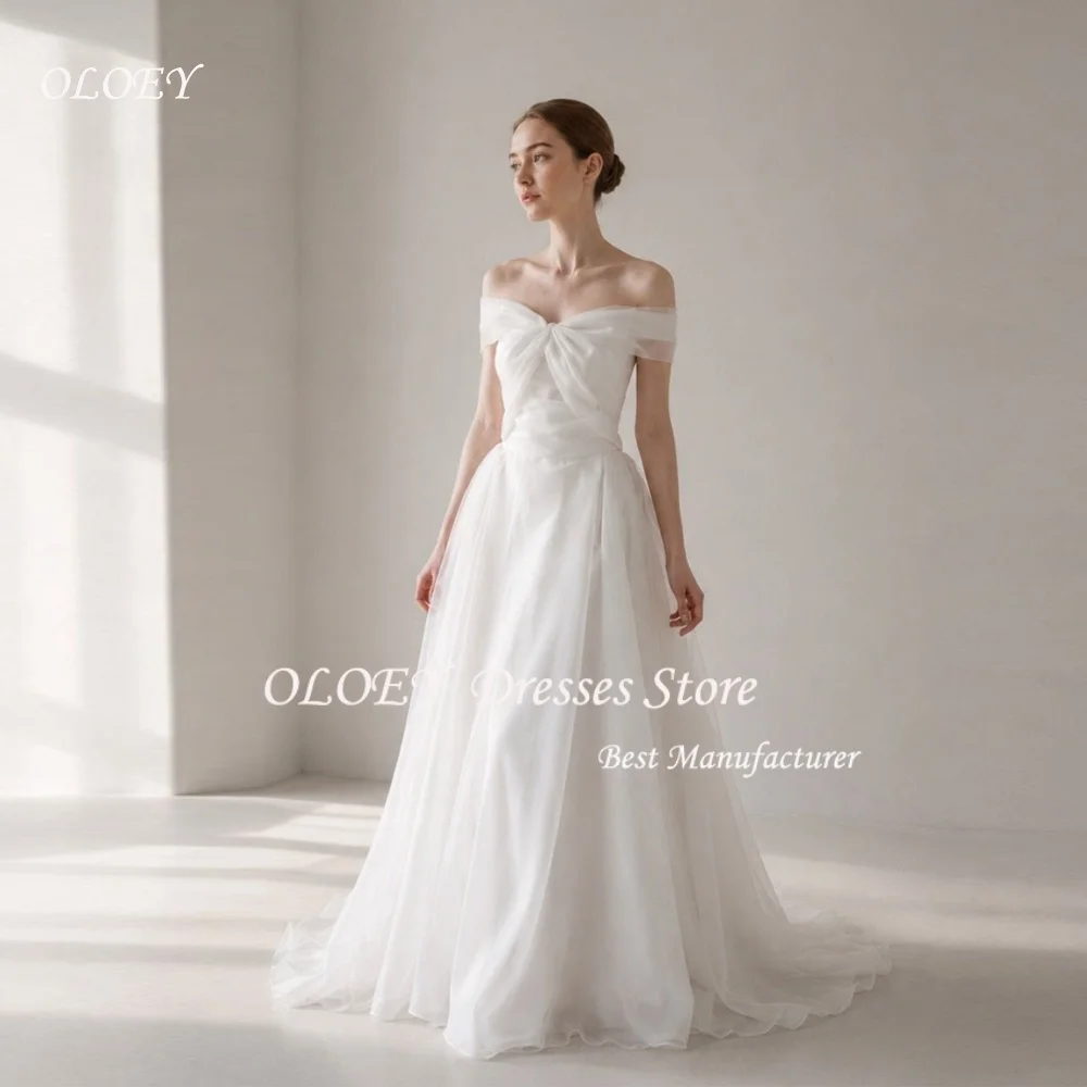 OLOEY 2026 Ivory Tulle Wedding Dress Korea Photo Shoot Off Shoulder Wrinkle Bridal Gowns Long Corset Customized 웨딩드레스
OLOEY 2026 Ivory Tulle Wedding Dress Korea Photo Shoot Off Shoulder Wrinkle Bridal Gowns Long Corset Customized 웨딩드레스