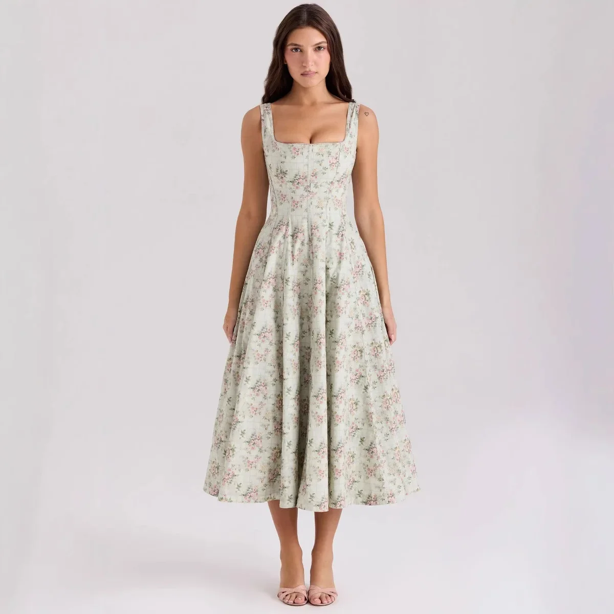 Summer Elegant Lace Up Dress 2025 New Arrivals Floral Print Midi Dress Women Sexy Corset Dress for Holiday Birthday
Summer Elegant Lace Up Dress 2025 New Arrivals Floral Print Midi Dress Women Sexy Corset Dress for Holiday Birthday