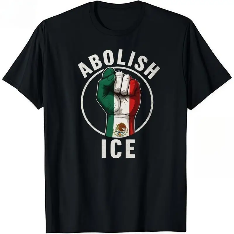 Mexican Flag Power Fist Pattern Tops for Unisex Abolish ICE Graphic Tees Short Sleeve Casual Cotton T Shirts
Mexican Flag Power Fist Pattern Tops for Unisex Abolish ICE Graphic Tees Short Sleeve Casual Cotton T Shirts
