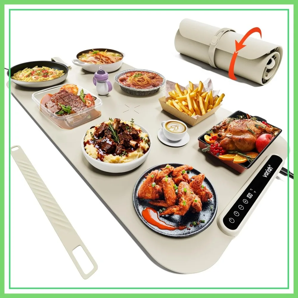 Large Electric Buffet Warming Tray, 27.5x15.7", 7 Temp Levels, 99H Heat, Fast-Heat Design for Parties & Daily Use
Large Electric Buffet Warming Tray, 27.5x15.7", 7 Temp Levels, 99H Heat, Fast-Heat Design for Parties & Daily Use
