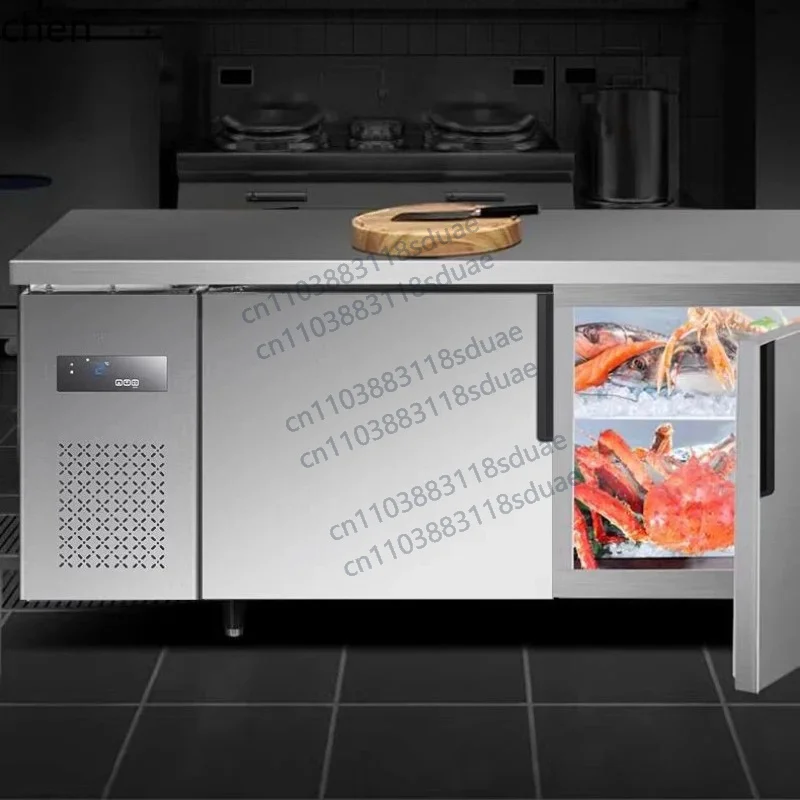 Commercial console freezer refrigerated frozen stainless steel all-copper tube fresh-keeping workbench
Commercial console freezer refrigerated frozen stainless steel all-copper tube fresh-keeping workbench