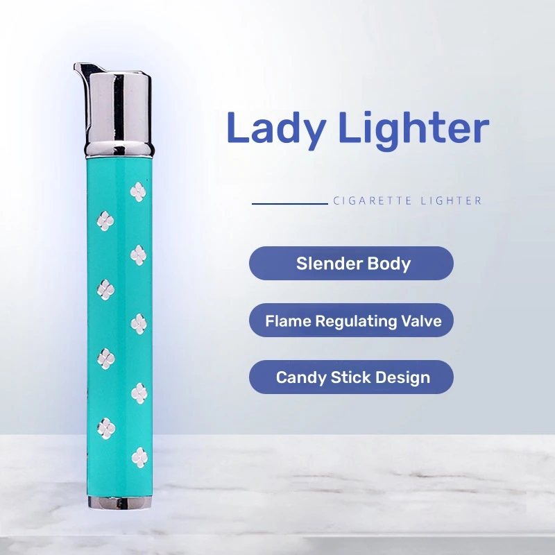 Creative Women's Inflatable Butane Gas Lighter Windproof Metal Fragmented Flower Long Strip Lady Lighter Candy Stick Shape Gift
Creative Women's Inflatable Butane Gas Lighter Windproof Metal Fragmented Flower Long Strip Lady Lighter Candy Stick Shape Gift