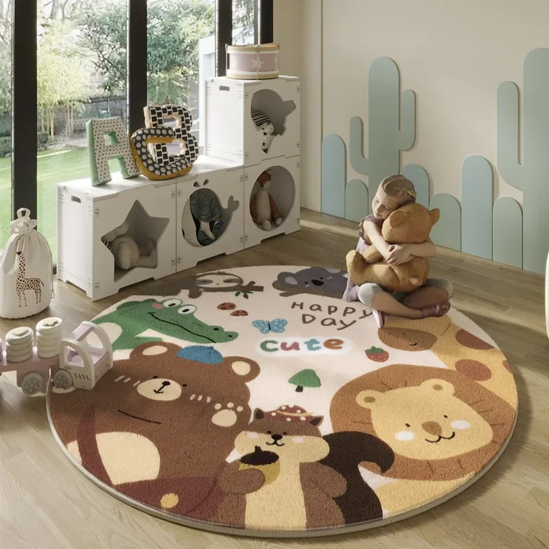Nordic Style Carpets for Living Room Imitation cashmere Round Bedside Rug Children Bedroom Decor Carpet Thickend Cartoon Mat
Nordic Style Carpets for Living Room Imitation cashmere Round Bedside Rug Children Bedroom Decor Carpet Thickend Cartoon Mat
