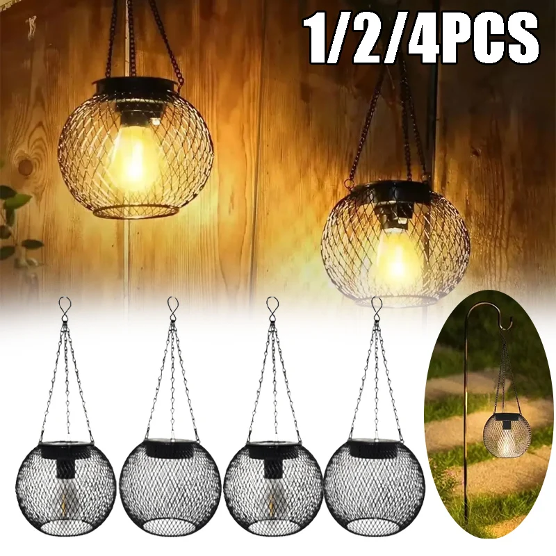 Solar Powered Iron Garden Pendant Light Vintage Cage Design Outdoor Hanging Lamp for Patio Yard Porch Decor Hollow Retro Lantern
Solar Powered Iron Garden Pendant Light Vintage Cage Design Outdoor Hanging Lamp for Patio Yard Porch Decor Hollow Retro Lantern