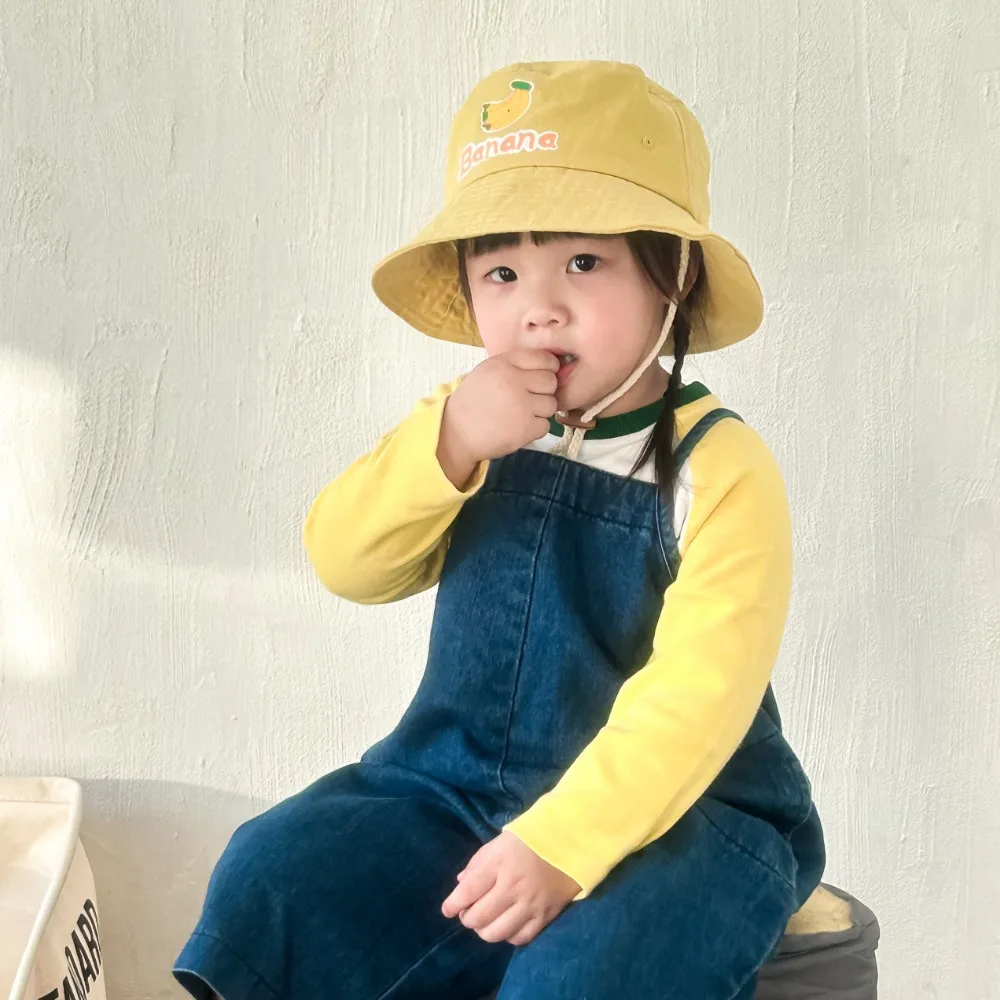 Drawstring Candy Color Bucket Hat Korean Style Anti-UV Children's Fishmen Hat Casual Fruit Kid Summer Sun Hat Mountaineering Cap
Drawstring Candy Color Bucket Hat Korean Style Anti-UV Children's Fishmen Hat Casual Fruit Kid Summer Sun Hat Mountaineering Cap