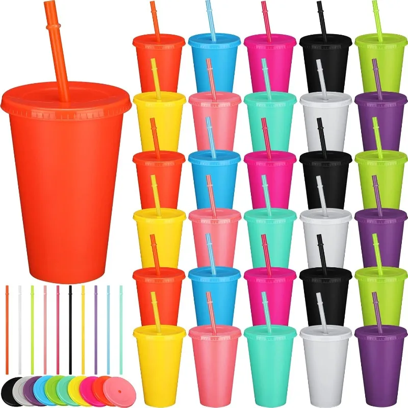 80 Pcs Plastic Cups with Lids and Straws Reusable Tumblers Holiday Drink Coffee Cups with Lids for Birthday Christmas Party
80 Pcs Plastic Cups with Lids and Straws Reusable Tumblers Holiday Drink Coffee Cups with Lids for Birthday Christmas Party
