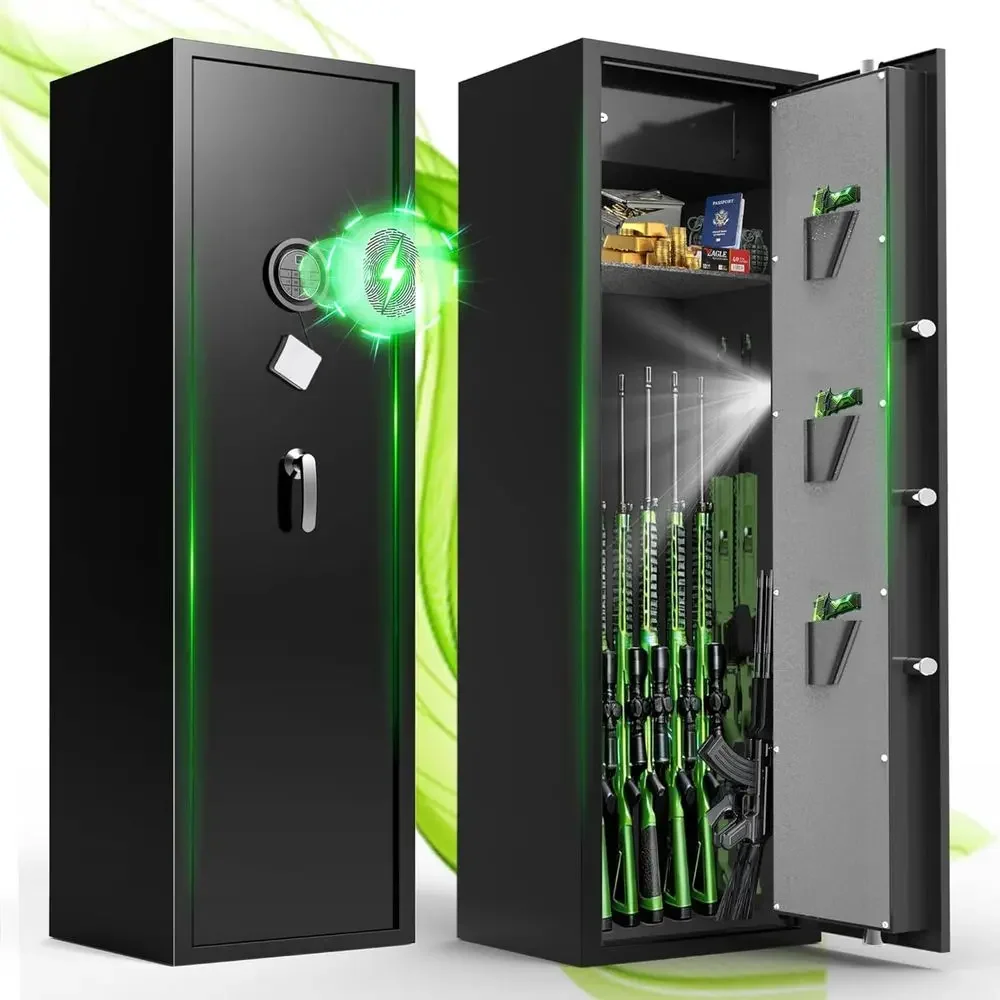 Biometric Fingerprint Safes for Firearms, Heavy-Duty Steel Cabinets with 60mm Door and 5x20mm Bolts, Rifles and Pistols, Ready t
Biometric Fingerprint Safes for Firearms, Heavy-Duty Steel Cabinets with 60mm Door and 5x20mm Bolts, Rifles and Pistols, Ready t