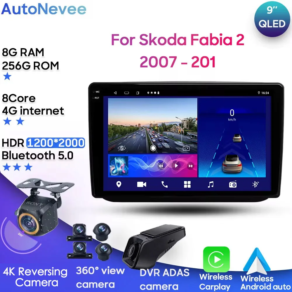 Автомагнитола для Skoda Fabia 2 2007-2014, Android 13, стерео, мультимедийный плеер, головное устройство, GPS-навигация, Carplay, Android Auto 2din
Автомагнитола для Skoda Fabia 2 2007-2014, Android 13, стерео, мультимедийный плеер, головное устройство, GPS-навигация, Carplay, Android Auto 2din