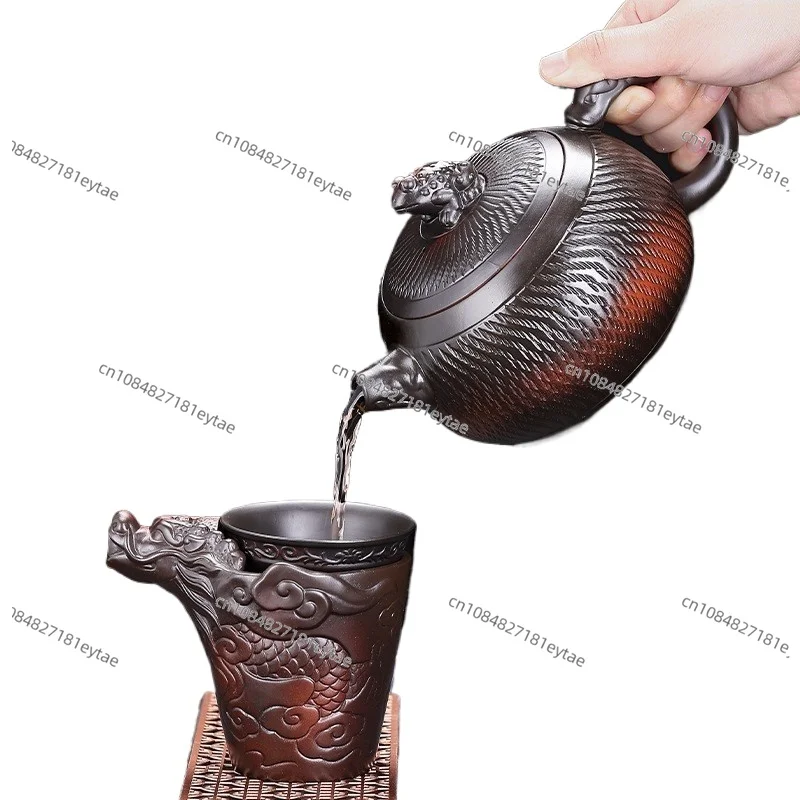 Large Capacity Handmade Purple Clay Pot Kung Fu Tea Set with Jumping Knife Craft
Large Capacity Handmade Purple Clay Pot Kung Fu Tea Set with Jumping Knife Craft