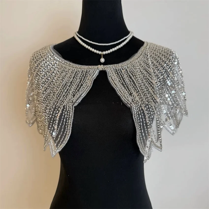 Новинка 2025 года, элегантные женские блестящие накидки с шалью, свободный плащ, женское болеро с бисером, аксессуары, пальто, вечерние топы для девочек, пуловеры WZ2390
Новинка 2025 года, элегантные женские блестящие накидки с шалью, свободный плащ, женское болеро с бисером, аксессуары, пальто, вечерние топы для девочек, пуловеры WZ2390