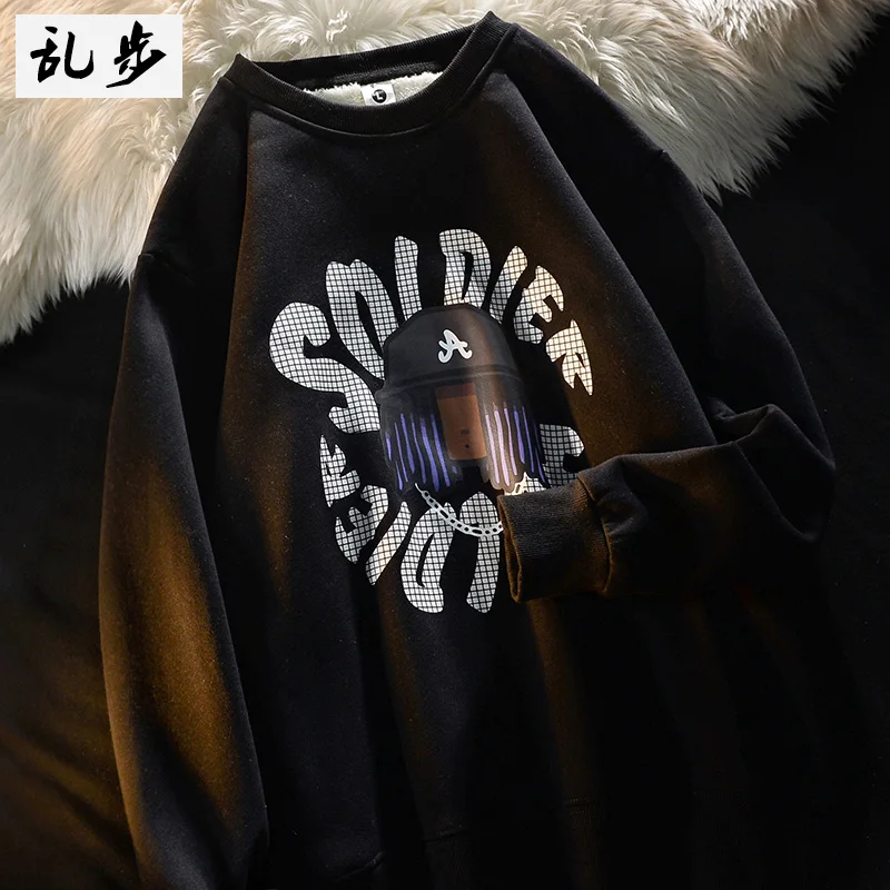 Rampo American Retro round Ne Sweatirt Men Winter Thiened Warm Fce Lined Loose Long Sve Hip Hop Sle T irt
Rampo American Retro round Ne Sweatirt Men Winter Thiened Warm Fce Lined Loose Long Sve Hip Hop Sle T irt