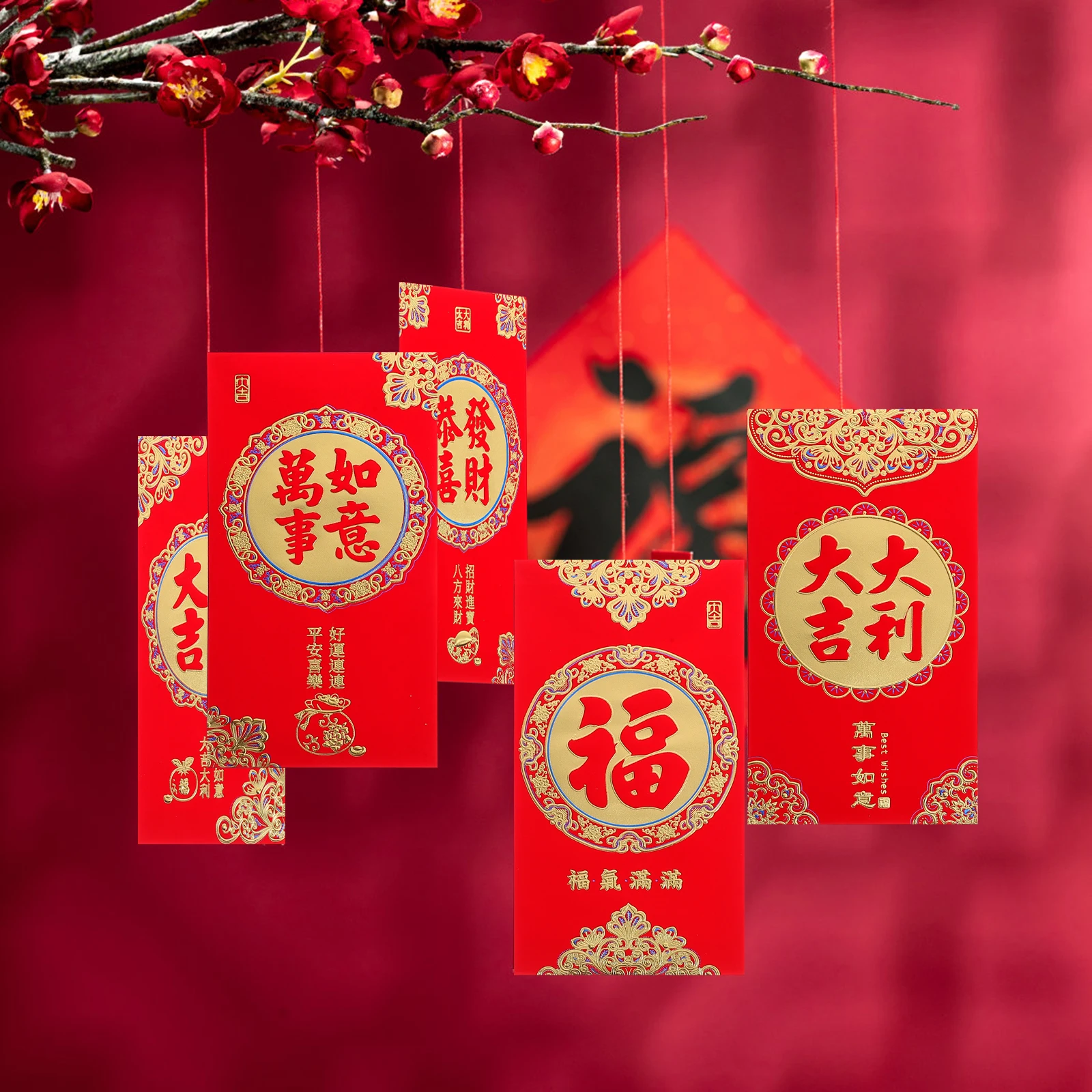36pcs Red Envelopes Chinese New Year Lucky Money Envelopes for Celebrations Prosperity Health Happiness Gifts Packaging Boxes
36pcs Red Envelopes Chinese New Year Lucky Money Envelopes for Celebrations Prosperity Health Happiness Gifts Packaging Boxes