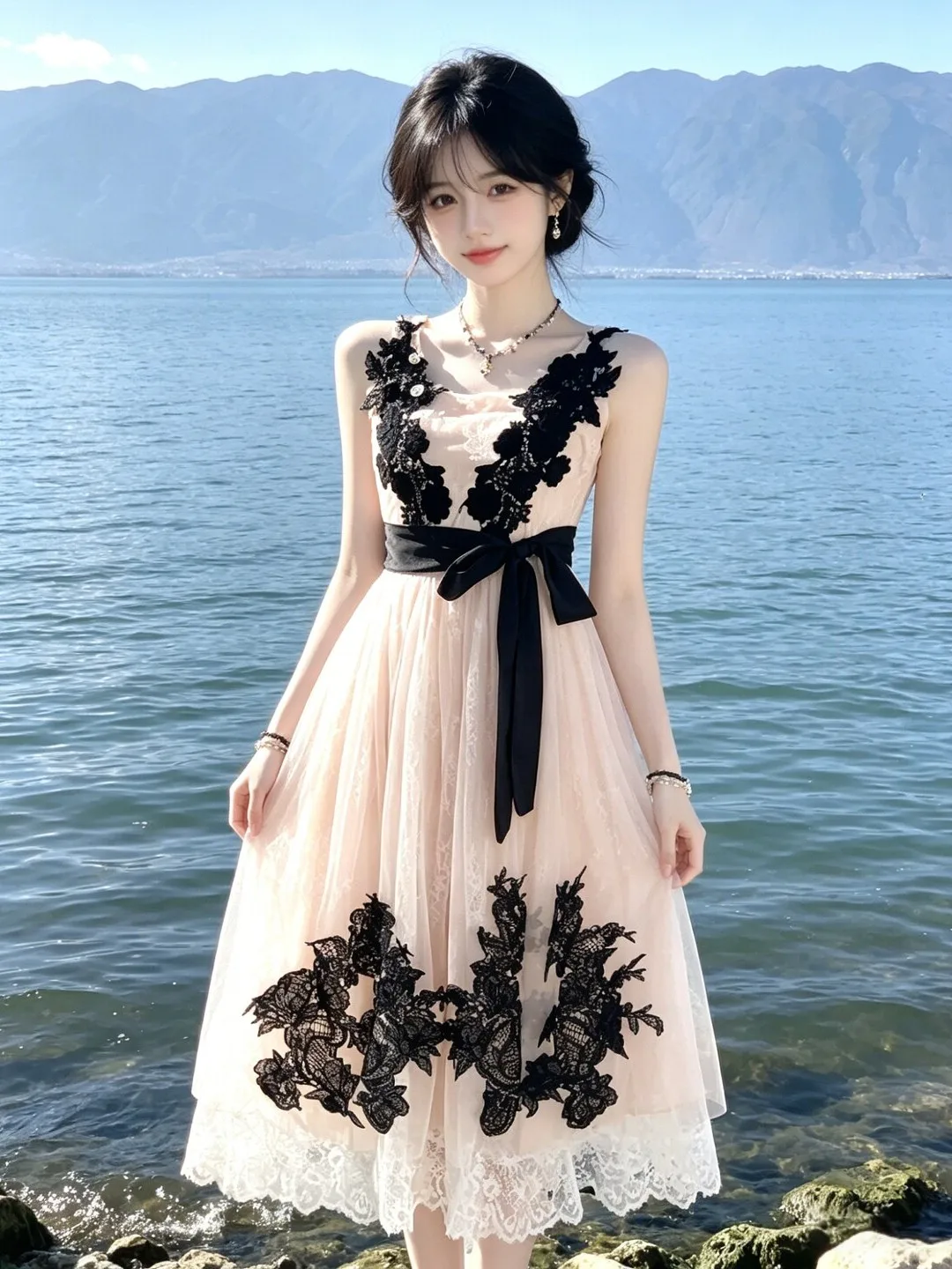 Stunning V-neck Slimming Strap Dress Beautiful Holiday Style Travel Wear Cotton Summer Dress Floral Detail Regular Fit
Stunning V-neck Slimming Strap Dress Beautiful Holiday Style Travel Wear Cotton Summer Dress Floral Detail Regular Fit