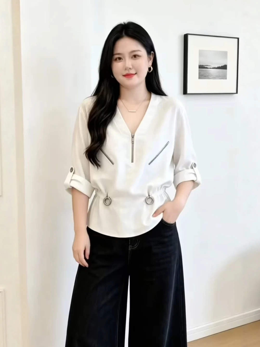 Stylish Unique Super Beautiful Short Sleeve Shirt for Women Summer plus Size Fashionable Design Sense Trendy Casual Top
Stylish Unique Super Beautiful Short Sleeve Shirt for Women Summer plus Size Fashionable Design Sense Trendy Casual Top