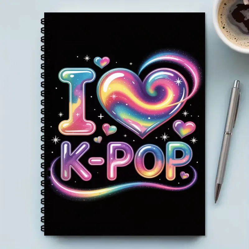 A5 K-POP Notebook, Spiral Binding, Rainbow Gradient Heart, Perfect for Travel, Work, School, or as a Gift for Fans and Friends
A5 K-POP Notebook, Spiral Binding, Rainbow Gradient Heart, Perfect for Travel, Work, School, or as a Gift for Fans and Friends