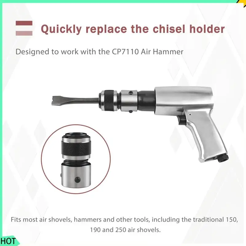 Быстросменный фиксатор долота AWAH для пневматического молотка CP7110, быстросменный фиксатор воздушного молотка подходит для большинства пневматических лопаток, молотков
Быстросменный фиксатор долота AWAH для пневматического молотка CP7110, быстросменный фиксатор воздушного молотка подходит для большинства пневматических лопаток, молотков