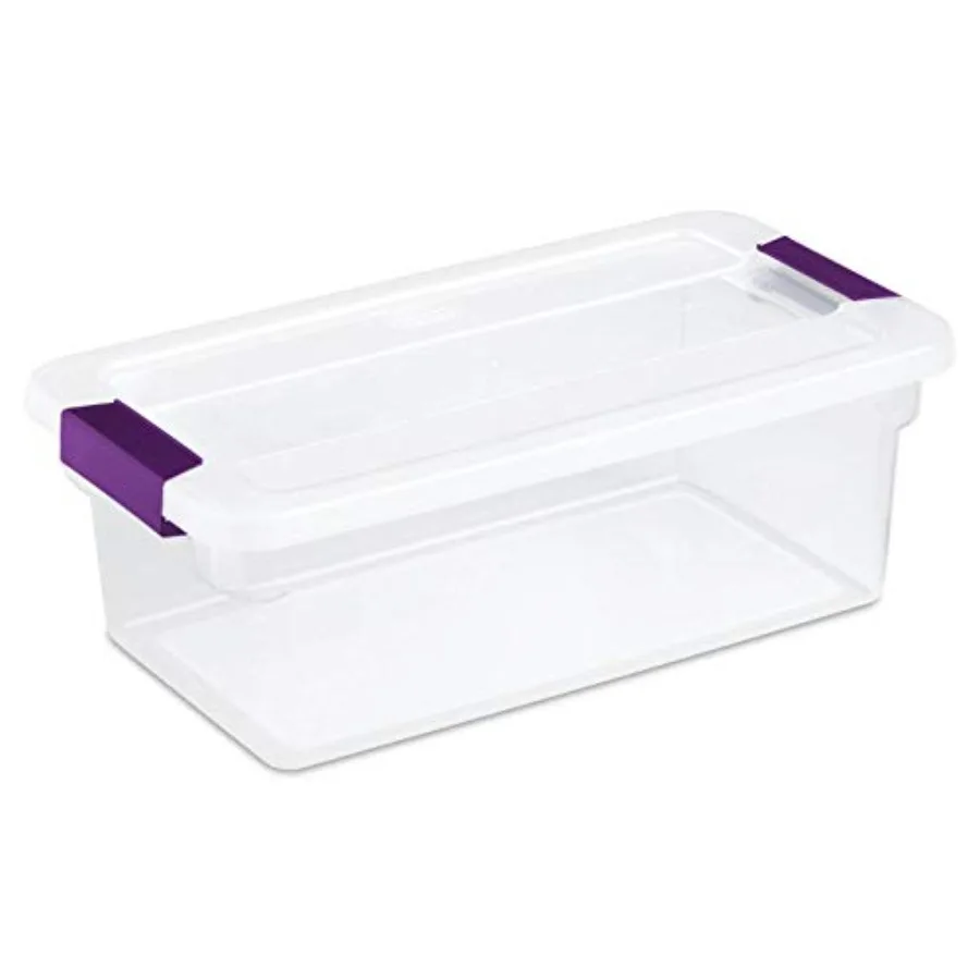 6 Qt ClearView Latch Storage Box, Stackable Bin with Latching Lid, Plastic Container to Organize Shoes in Closet, Clear Base, L
6 Qt ClearView Latch Storage Box, Stackable Bin with Latching Lid, Plastic Container to Organize Shoes in Closet, Clear Base, L