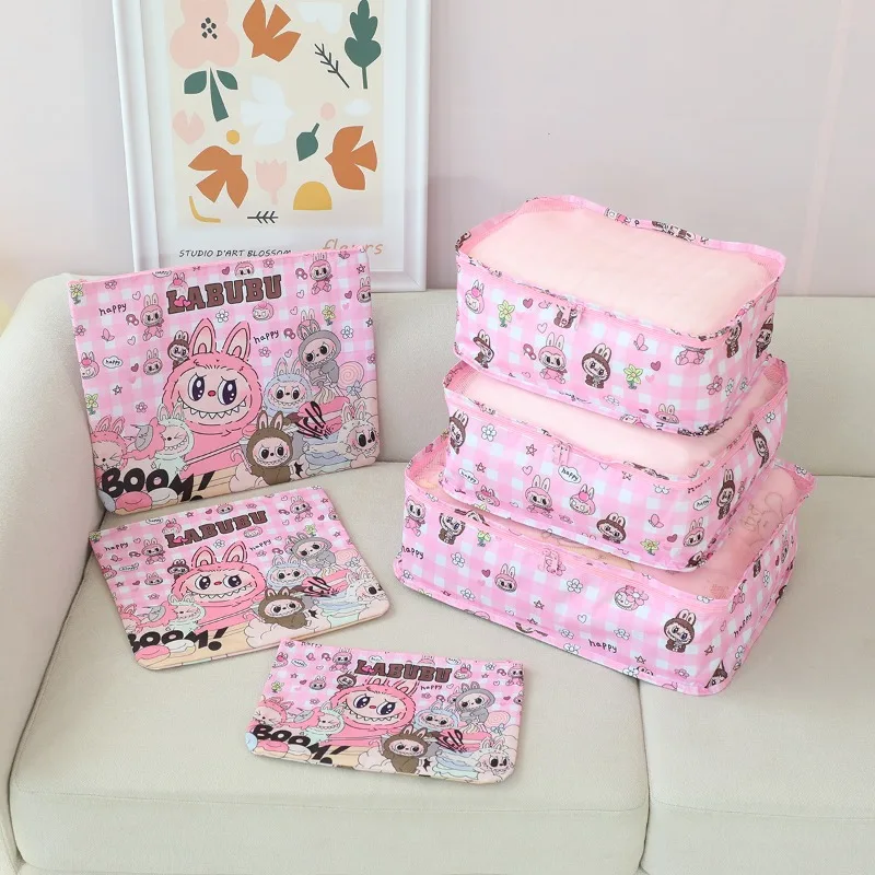 6pcs Labubu Duffels Storage Box Kawaii Cartoon Travel Storage Bag Packing Clothes and Underwear Shoes Storage Organizing Bag
6pcs Labubu Duffels Storage Box Kawaii Cartoon Travel Storage Bag Packing Clothes and Underwear Shoes Storage Organizing Bag