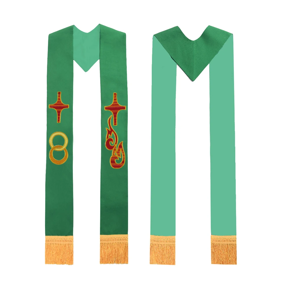 Priest Clergy Church Stole Green Embroidered Scarf Catholic Costume Accessories
Priest Clergy Church Stole Green Embroidered Scarf Catholic Costume Accessories