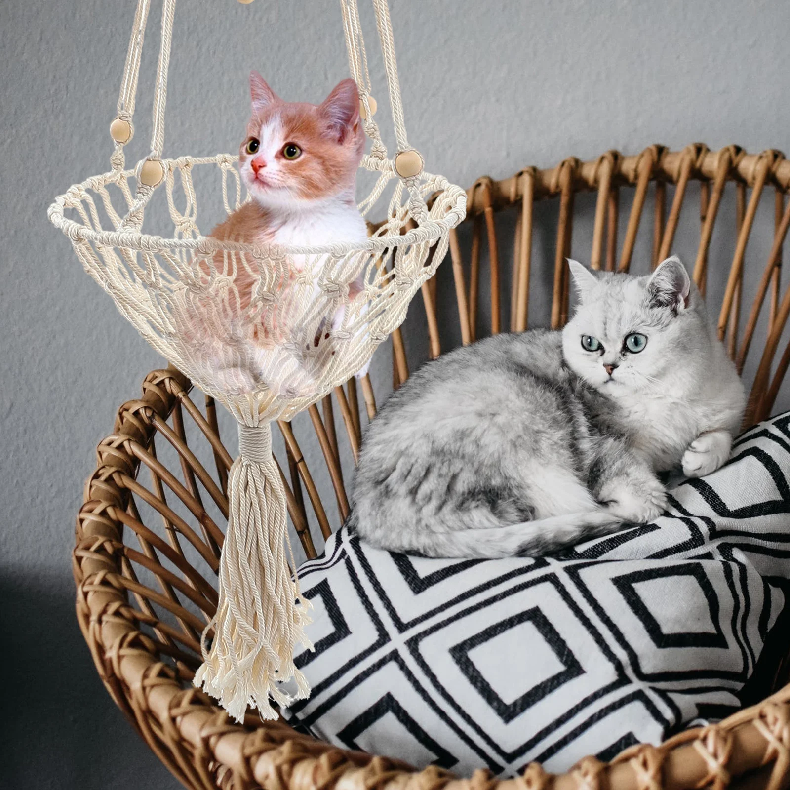 Hand-Woven Cat Nest Hanging Hammock Adjustable Hook Comfortable Breathable Supple Cat Sleeping Bed Pet Swing Basket
Hand-Woven Cat Nest Hanging Hammock Adjustable Hook Comfortable Breathable Supple Cat Sleeping Bed Pet Swing Basket