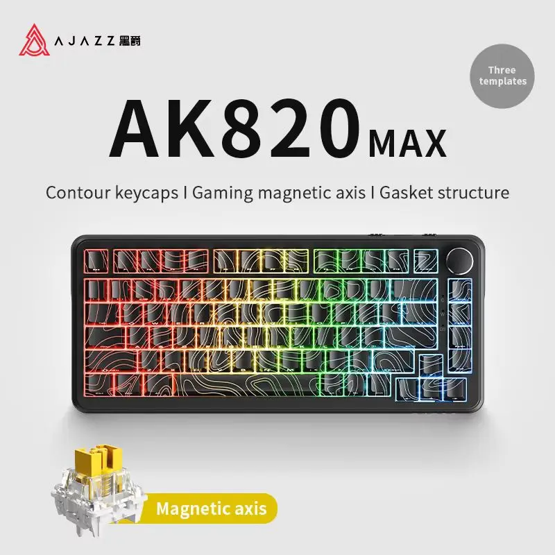 Ajazz Ak820max ultra Magnetic Axis Wireless Bluetooth Mechanical Keyboard Three-Mode Esports Wireless Soldier King Axis Keyboard
Ajazz Ak820max ultra Magnetic Axis Wireless Bluetooth Mechanical Keyboard Three-Mode Esports Wireless Soldier King Axis Keyboard