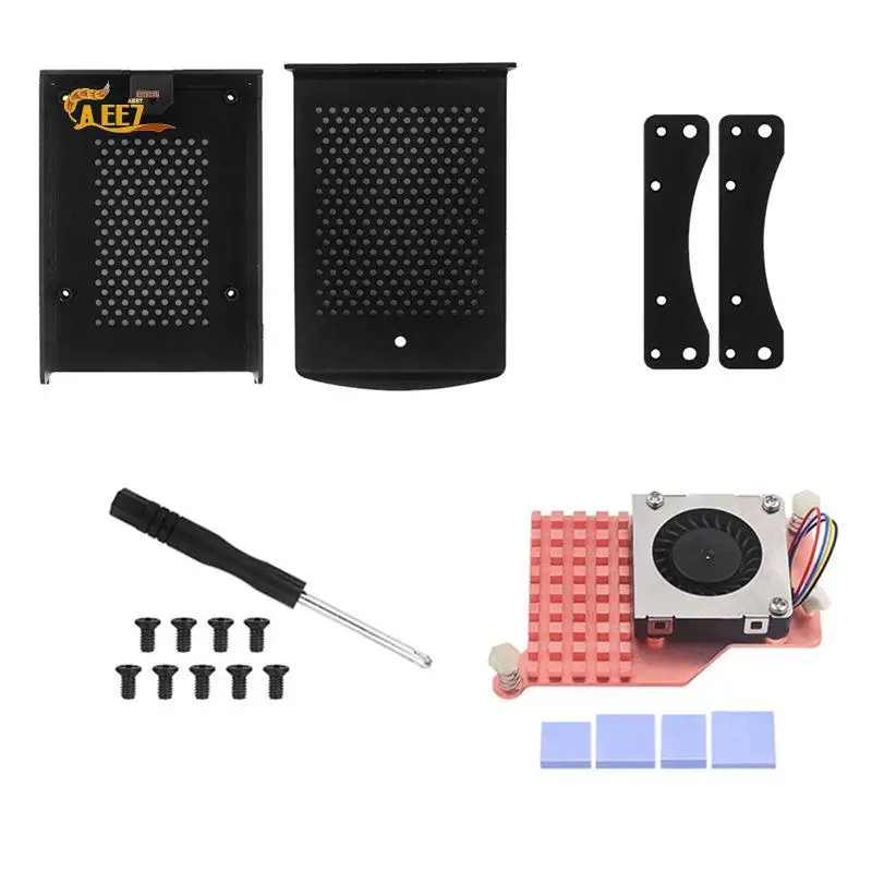 AEE7-For Raspberry Pi 5 Aluminum Alloy Case Metal Shell Heatsink With Cooling Fan For Raspberry Pi 5
AEE7-For Raspberry Pi 5 Aluminum Alloy Case Metal Shell Heatsink With Cooling Fan For Raspberry Pi 5