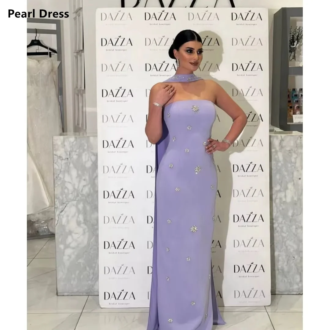 Pearl Rhinestone Evening Dress Luxury Elegant Women Dresses for Special Occasions Custom Made Shawl Mermaid Prom Dresses 2025
Pearl Rhinestone Evening Dress Luxury Elegant Women Dresses for Special Occasions Custom Made Shawl Mermaid Prom Dresses 2025