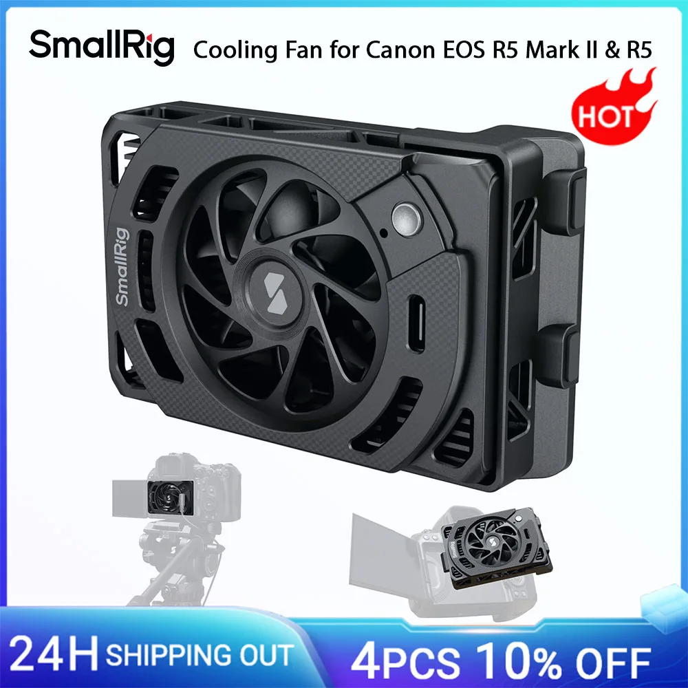 Охлаждающий вентилятор SmallRig для Canon EOS R5 Mark II и R5, 7000 об/мин, высокоскоростной вентилятор с регулируемой скоростью для Sony A6700/FX30/ZV-E10/A7C 5063
Охлаждающий вентилятор SmallRig для Canon EOS R5 Mark II и R5, 7000 об/мин, высокоскоростной вентилятор с регулируемой скоростью для Sony A6700/FX30/ZV-E10/A7C 5063