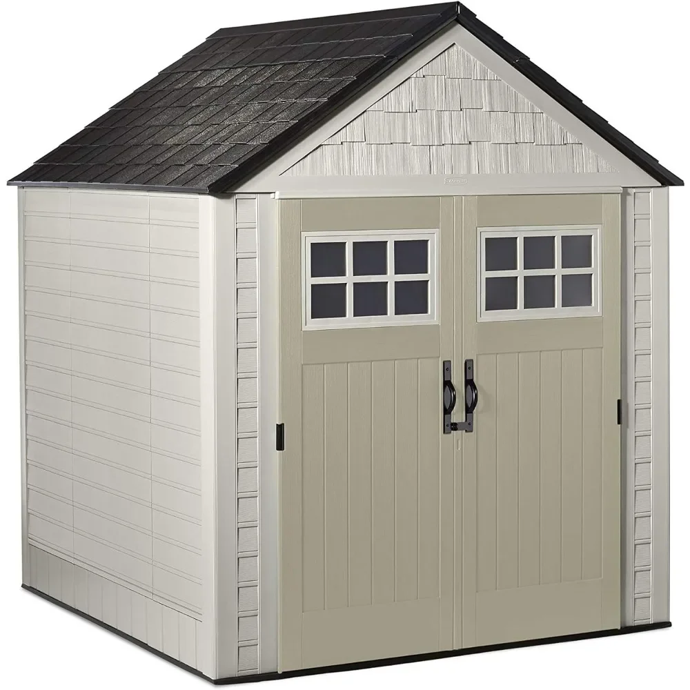 7 x 7 Foot Durable Weatherproof Resin Outdoor Storage Shed for Garden Tool and Lawn Machinery Organization, Sandstone
7 x 7 Foot Durable Weatherproof Resin Outdoor Storage Shed for Garden Tool and Lawn Machinery Organization, Sandstone