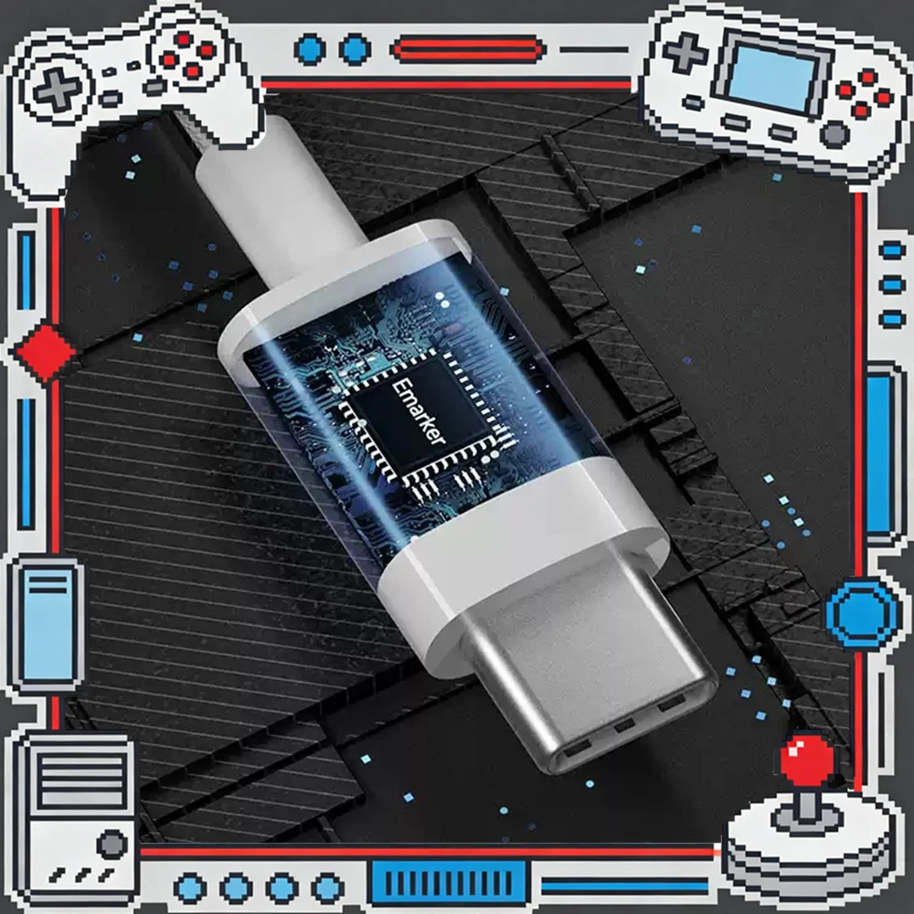 CUKTECH 5A Data Line 240W MAX Super power C-C fast charging line male-to-male 240W charging braided wire E-Marker Smart chip
CUKTECH 5A Data Line 240W MAX Super power C-C fast charging line male-to-male 240W charging braided wire E-Marker Smart chip