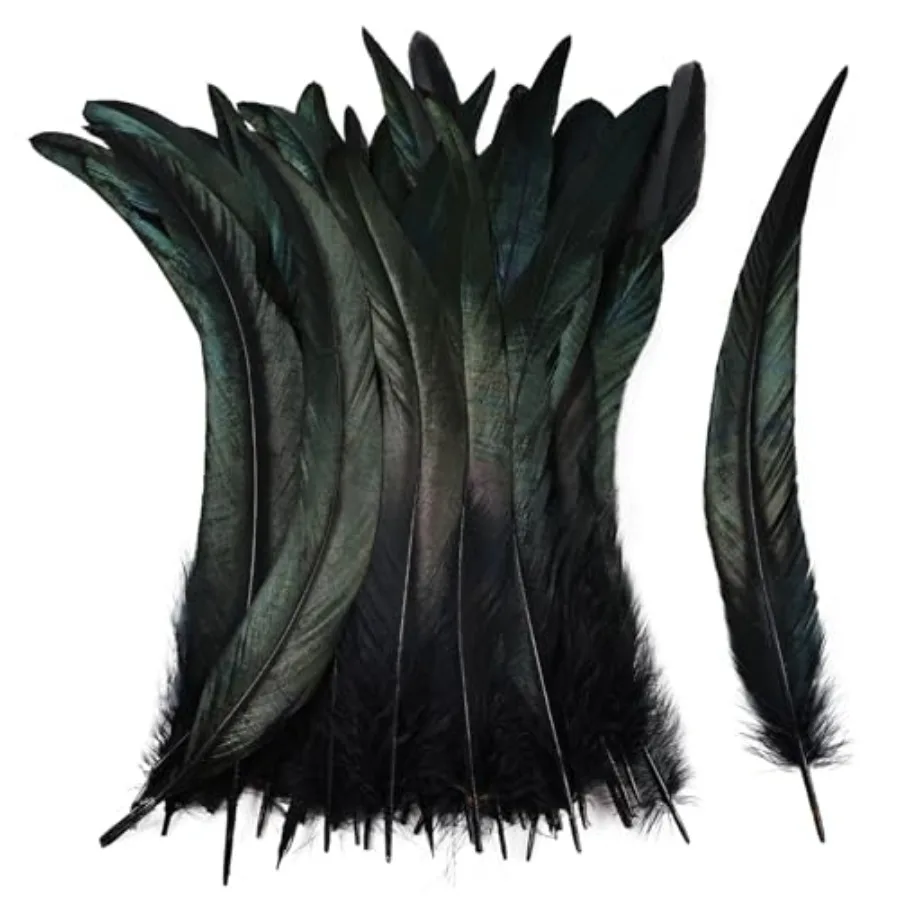 iHUFeather Natural Rooster Tail Feathers 50pcs 10-12inch Long Rooster Coque Tail Feathers Bulk for DIY Crafts Costume and Hallo
iHUFeather Natural Rooster Tail Feathers 50pcs 10-12inch Long Rooster Coque Tail Feathers Bulk for DIY Crafts Costume and Hallo