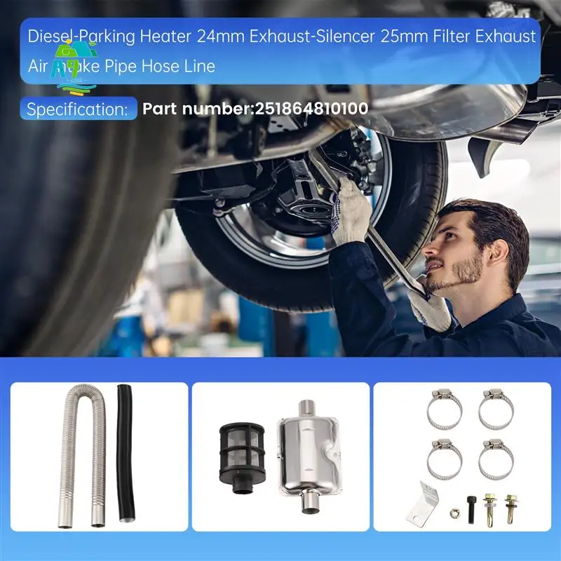 A09E-Diesel-Parking Heater 24Mm Exhaust-Silencer 25Mm Filter Exhaust Air Intake Pipe Hose Line For Eberspacher
A09E-Diesel-Parking Heater 24Mm Exhaust-Silencer 25Mm Filter Exhaust Air Intake Pipe Hose Line For Eberspacher