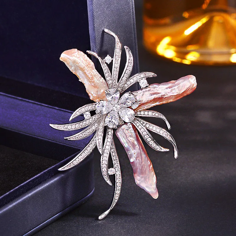 High-end Zircon Baroque Flower Brooches for Women Luxury Design Elegant and Personality Temperament Suit Jacket Accessories Pins
High-end Zircon Baroque Flower Brooches for Women Luxury Design Elegant and Personality Temperament Suit Jacket Accessories Pins