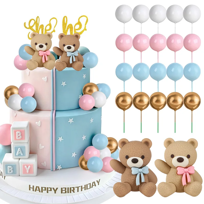 22Pcs/set Gender Reveal Cake Decorations Teddy Bear Ball Cake Toppers for Baby Gender Reveal Kids Birthday Party Decor Supplies
22Pcs/set Gender Reveal Cake Decorations Teddy Bear Ball Cake Toppers for Baby Gender Reveal Kids Birthday Party Decor Supplies