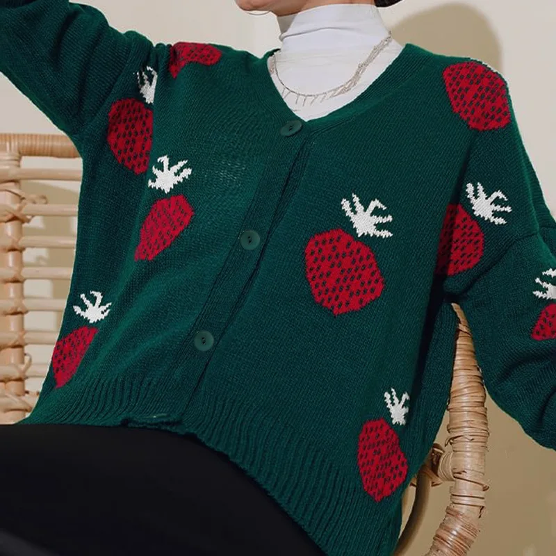 Жаккардовый трикотаж с принтом на заказ, вязаный топ с v-образным вырезом и длинными рукавами, повседневный женский свитер больших размеров, кардиганы
Жаккардовый трикотаж с принтом на заказ, вязаный топ с v-образным вырезом и длинными рукавами, повседневный женский свитер больших размеров, кардиганы