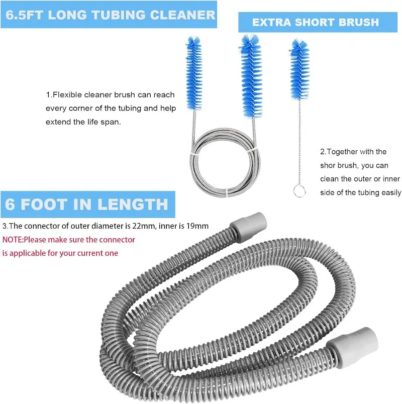 6ft CPAP Hose Replacement Pipe, Compatible with S10 S11 Breathing Machine Flexible Tube Accessory
6ft CPAP Hose Replacement Pipe, Compatible with S10 S11 Breathing Machine Flexible Tube Accessory