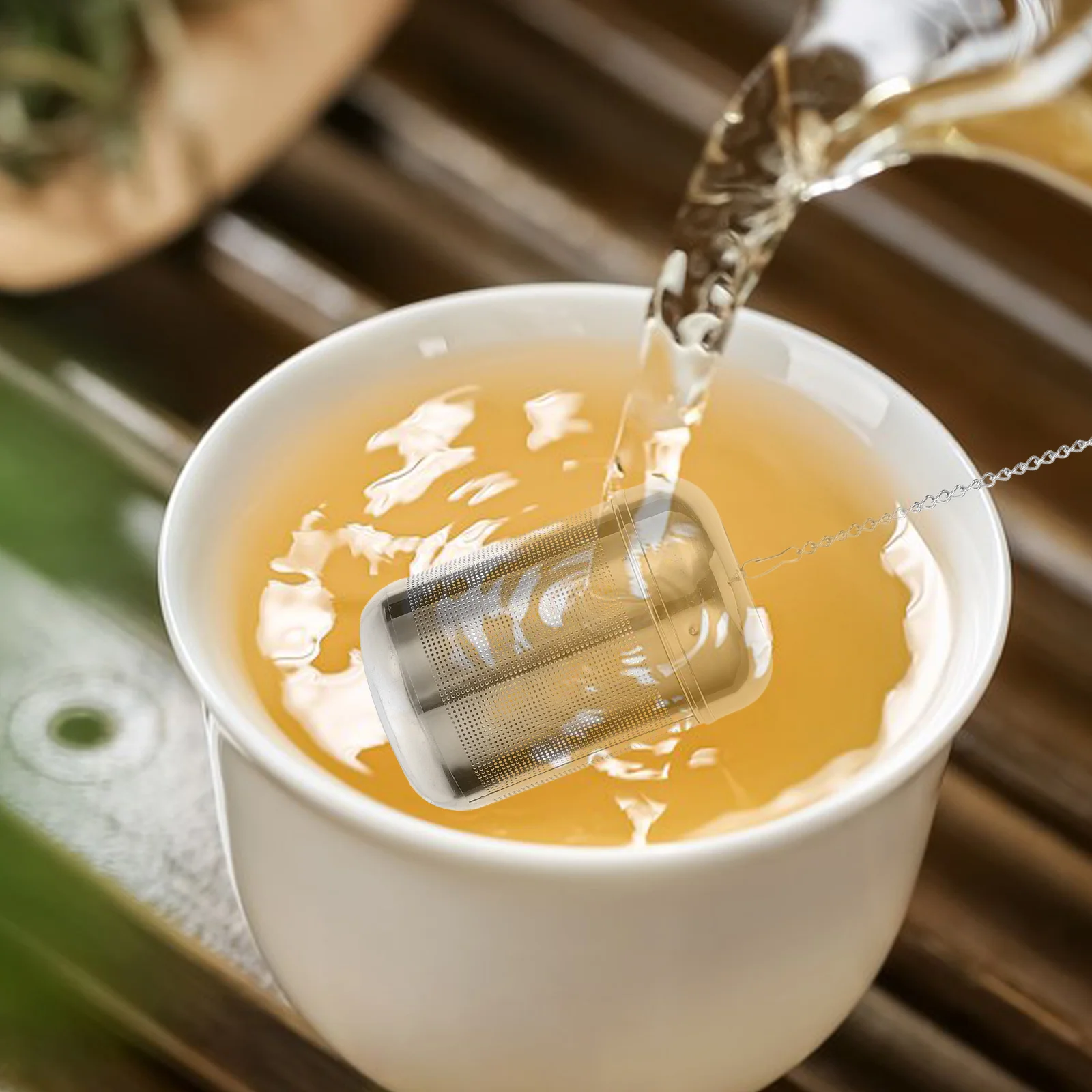 Tea Infuser Stainless Steel Cooking Filter Spice Seasoning Strainer Chain Compact Reusable Soup Hot Pot Marinating Basket
Tea Infuser Stainless Steel Cooking Filter Spice Seasoning Strainer Chain Compact Reusable Soup Hot Pot Marinating Basket