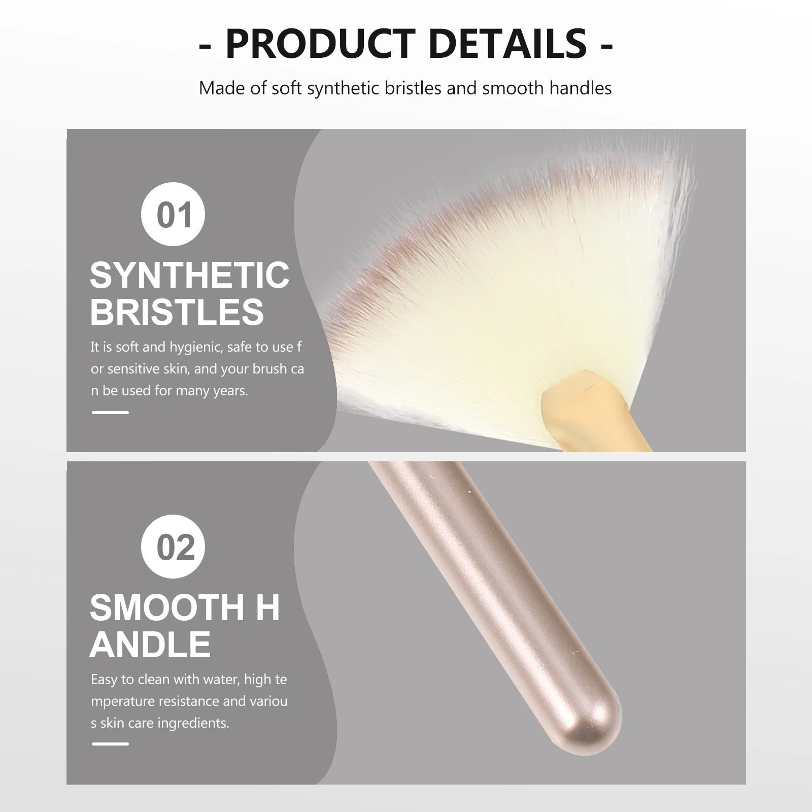3pcs Makeup Brushes Kit Small Fan Shaped Brush for Highlight Blush Cosmetics Easy Clean Durable Smooth Handle Daily Professional
3pcs Makeup Brushes Kit Small Fan Shaped Brush for Highlight Blush Cosmetics Easy Clean Durable Smooth Handle Daily Professional