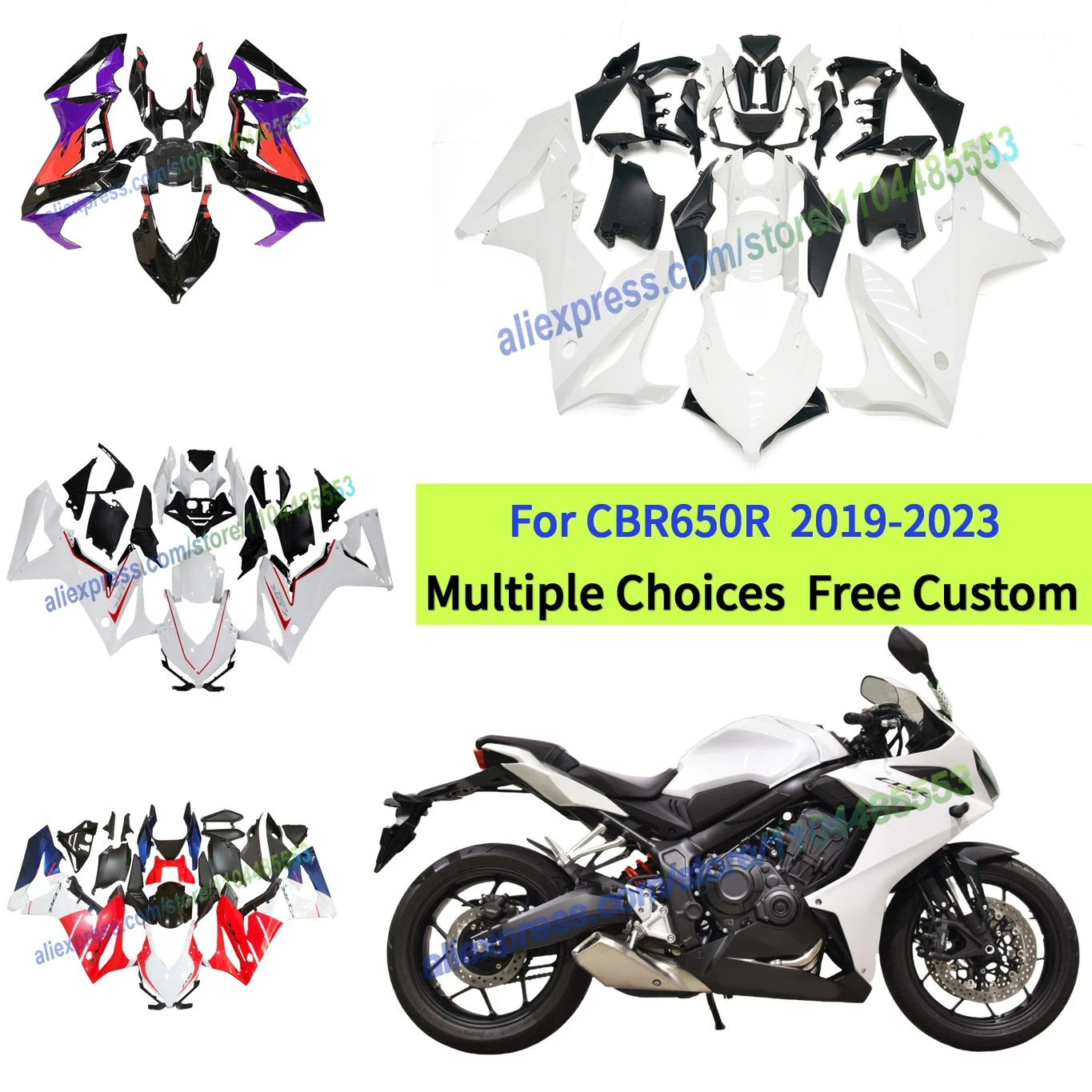 ABS Plastic Accessories For Honda CBR 650R 2022 Fairing kit CBR650R 2023 2022 2021 2019 Pearl White Cowl Panel Cover
ABS Plastic Accessories For Honda CBR 650R 2022 Fairing kit CBR650R 2023 2022 2021 2019 Pearl White Cowl Panel Cover